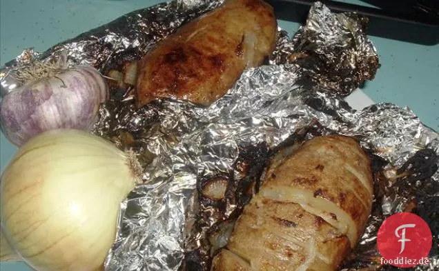 Bbq Kartoffel mit Zwiebel & Knoblauch