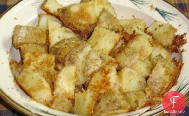 Panierte gebackene Parmesankartoffeln