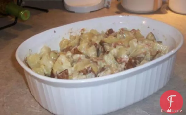 Lagerfeuer (oder Ofen) Pfeffer Jack und Speck Kartoffeln