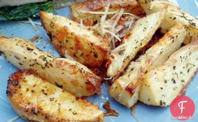 Gebackene italienische Kartoffelkeile