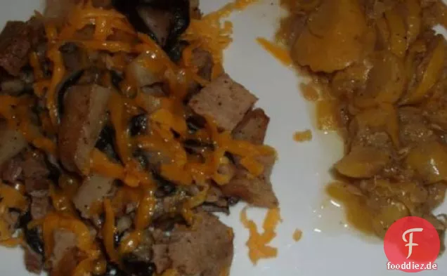 Herd kitschig Rindfleisch und Kartoffel