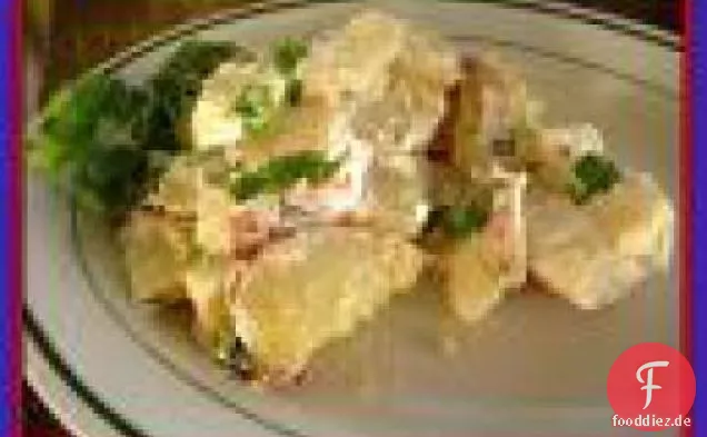 Deviled Ei Kartoffelsalat mit Speck