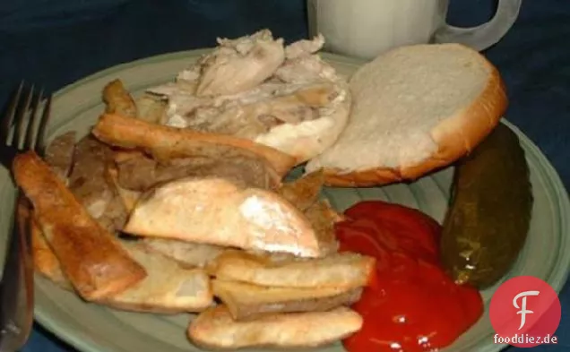 Zweimal gebackene Pommes Frites