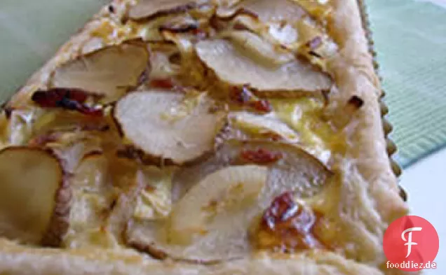 Speck-, Kartoffel- und Käsetarte