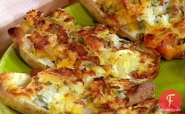 Doppelt gefüllte Kartoffeln mit den Werken