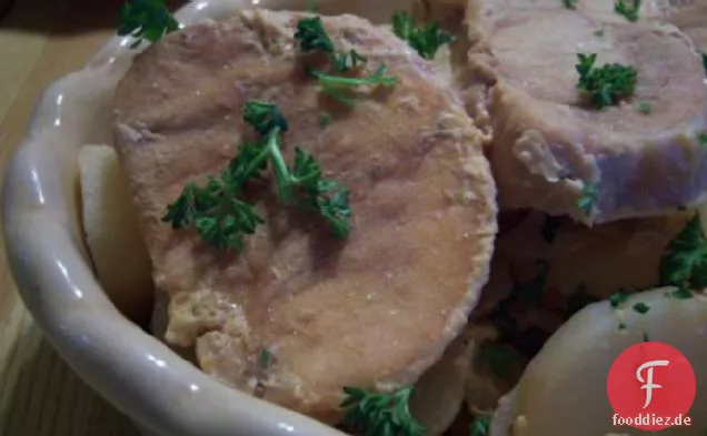 Einfache Schweinekoteletts Abendessen - Crock Pot