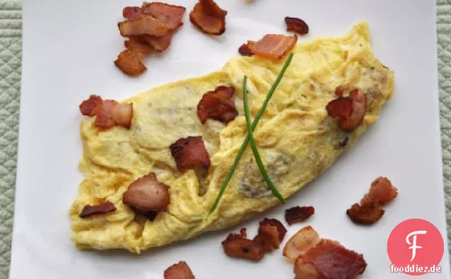 Speck und gebratenes Kartoffelomelett