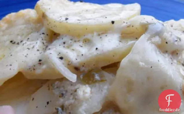 Gruyere überbackene Kartoffeln