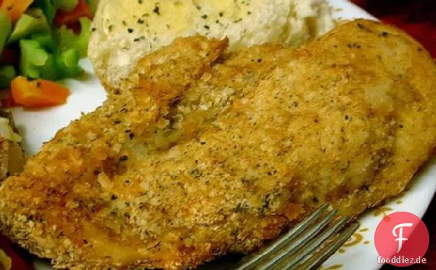 Goldene Kartoffel überzogenes gebackenes Huhn