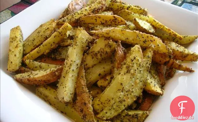 Pikante gebackene Pommes