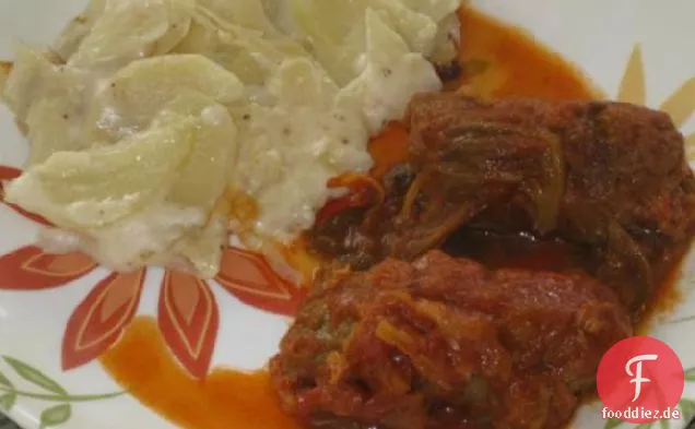 Überbackene Kartoffeln für zwei