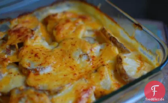 Überbackene Kartoffeln