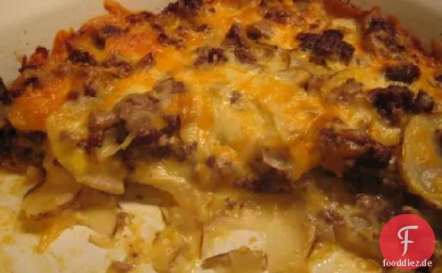 Cheesy Hamburger & Kartoffelauflauf