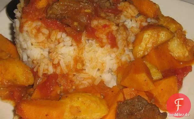 Curry-Bananen-Rindfleisch-Eintopf