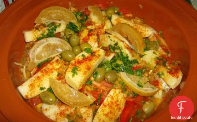 Hähnchen-Tajine mit konservierter Zitrone und Oliven