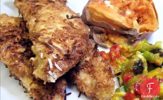 Ofen gebackene Süßkartoffel & Huhn Risotto