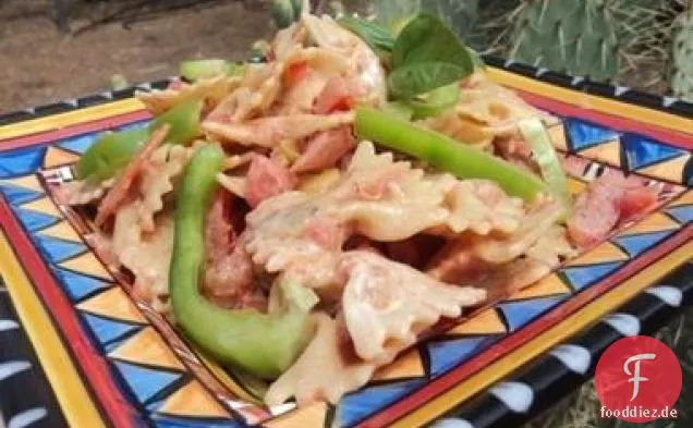 Italienischer Nudelsalat mit Tomatenmayonnaise