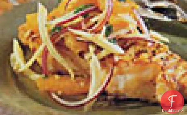 Gegrillter Fisch Mit Orangen-Fenchel-Salsa