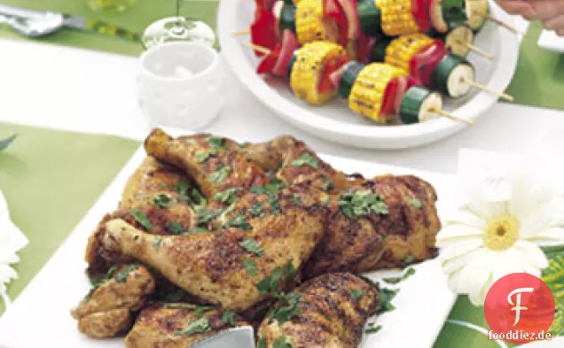 Gegrilltes Huhn marokkanischen Stil