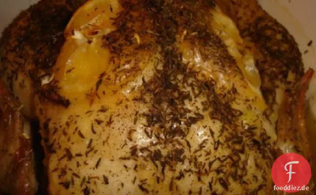 Atkins Herb-gebratenes Huhn mit Zitrone
