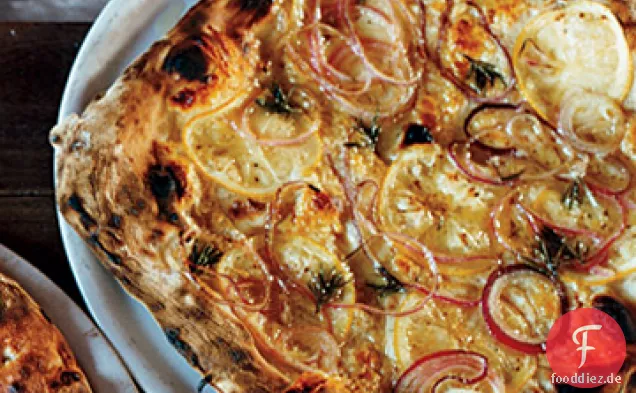 Zitronen-und-Piave-Pizza