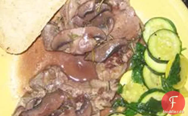 Kalbskotelett mit Portabello-Pilzen