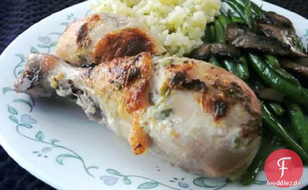 Herbed gebratene Hähnchenschenkel