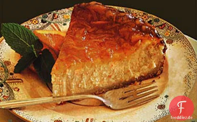 Zitrus-Käsekuchen mit Marmeladenglasur