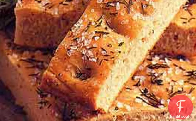 Cracked Pfeffer Focaccia mit Trüffelöl
