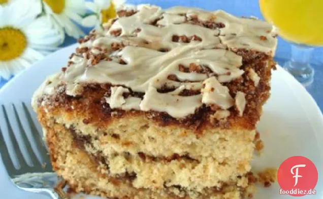 Kaffee glasierter Kaffeekuchen