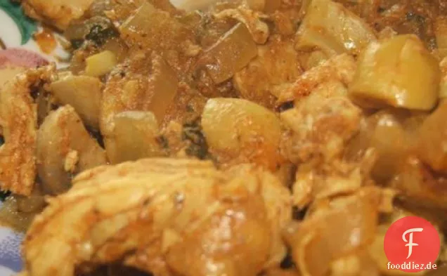 Huhn in einer Cashewnusssauce