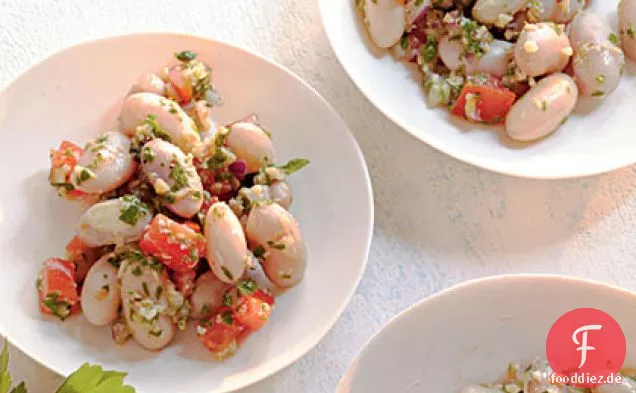 Cranberry Bohnen mit Petersilie-Pesto