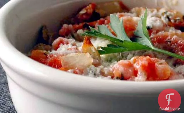 Gebackene Frittata-Bänder in Tomatensauce