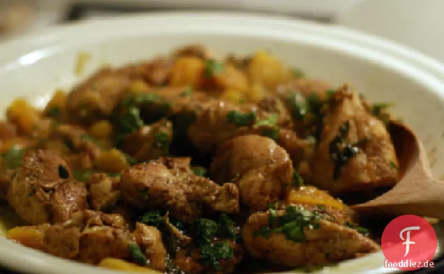 Curryhuhn mit Aprikosen