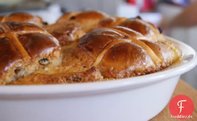 Low Fat Hot Cross Buns Bread & Butter Pudding!!