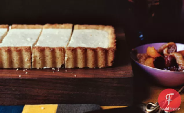 Ricotta-Tarte mit Getrockneten Obst-Kompott