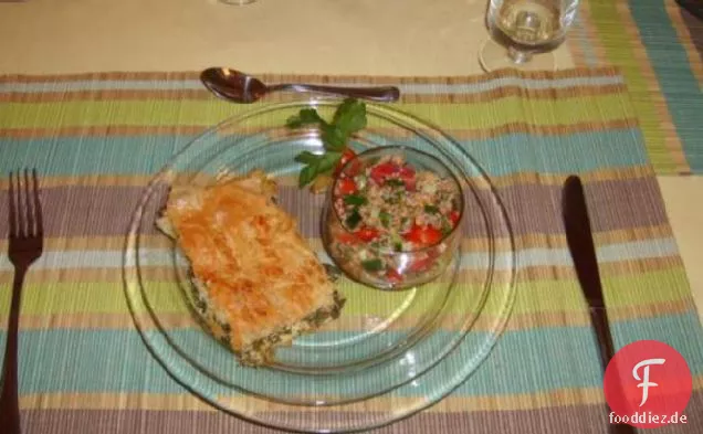 Pfirsich-Tarte mit Insel-Kruste