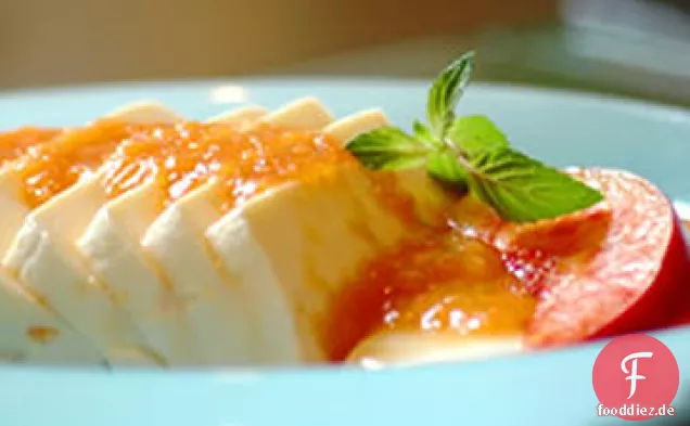 Zarter Tofu in Aprikosen-Honig-Sauce