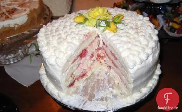 Diabetische Spring Fling geschichteten weißen Kuchen