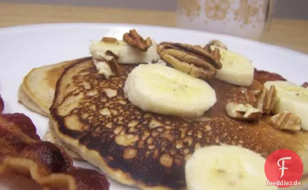 Bananen Pecan Buttermilch Pfannkuchen