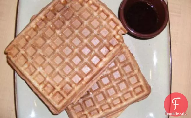 Vegane Vollkorn-Bananen-Flachs-Waffeln