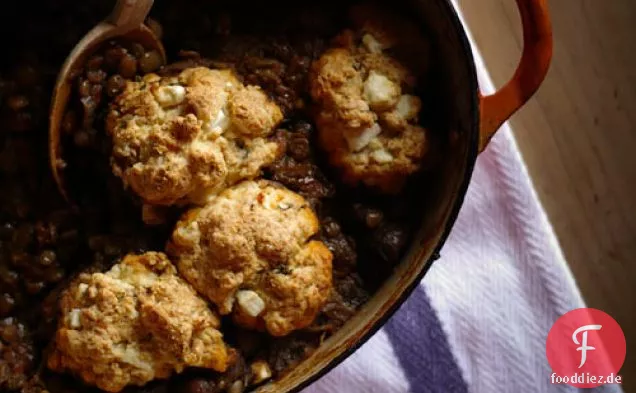 - Linsen-Eintopf w/ Feta & Thymian Knödel
