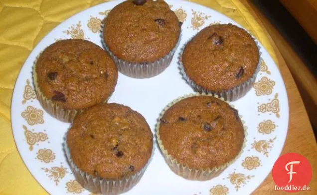 Vegane Bananen-Schokoladen-Chip-Muffins