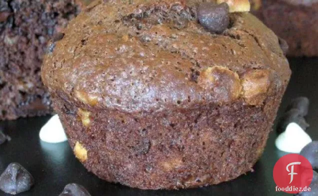 Dreifache Schokoladen-Bananen-Muffins