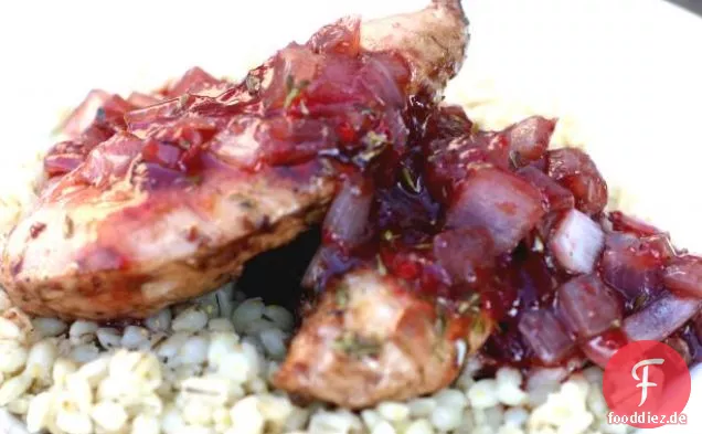 Veggie Chicken Cheese Poppers mit Beerensauce