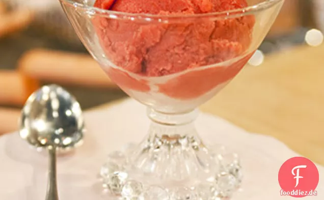 Himbeer-Rhabarber-Sorbet