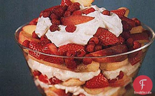Pfirsich-Beeren-Kleinigkeit
