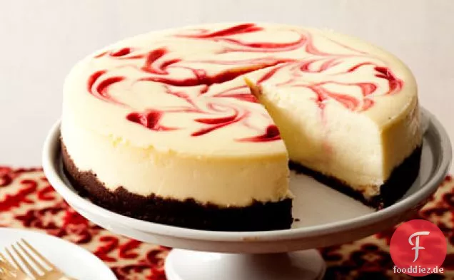 Himbeer-Swirl-Käsekuchen