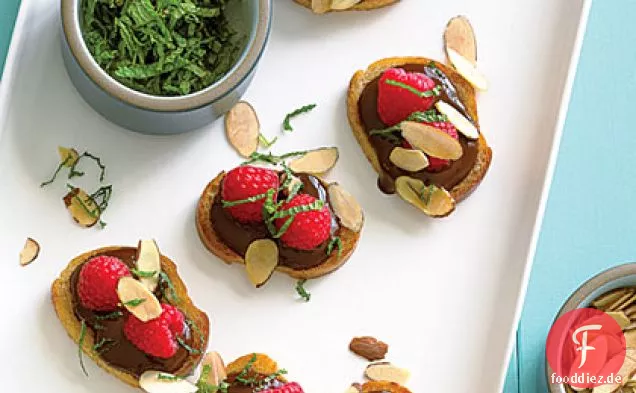Schoko-Himbeer-Bruschetta