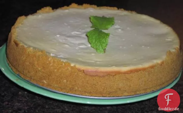 Käsekuchen aus weißer Schokolade